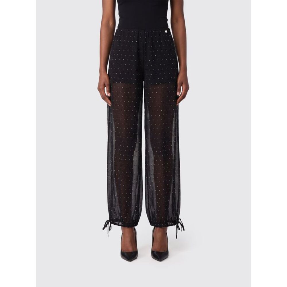 Liu Jo Women Wide-Leg Tulle Harem Trousers Liu Jo With Rhinestones